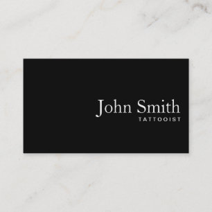 Plain Black QR Code Tattoo Art Business Card