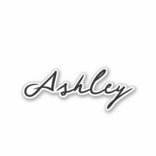 Plain black script personalised 