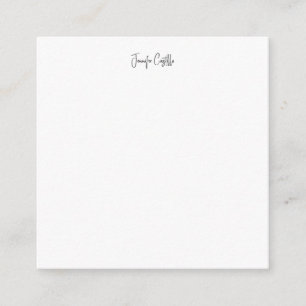Plain Black White Minimalist Calligraphy Enclosure Card