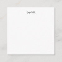 Plain Black White Minimalist Calligraphy