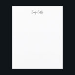 Plain Black White Minimalist Calligraphy Flyer<br><div class="desc">Simple white,  modern,  minimalist design. This template can be customised to meet all professional occupations.</div>