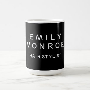 Plain Black & White Modern Minimalist Coffee Mug