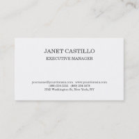 Plain Black White Modern Professional Personal