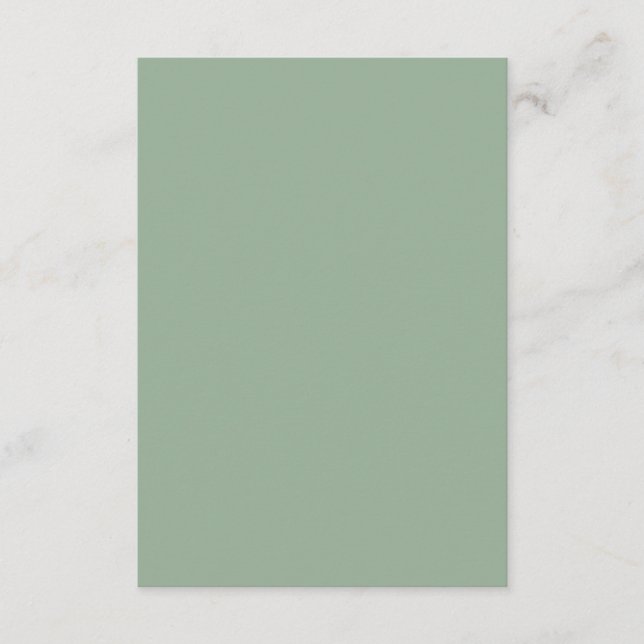 Plain Blank Sage Green Wedding Enclosure Card (Front)