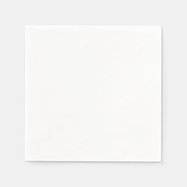 Plain Blank White 4.75" Cocktail Wedding Menu Napkin (Front)
