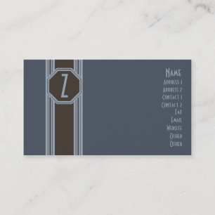 Plain Blue & Brown Business Card