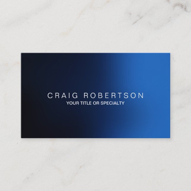 Plain Blue Business Card (Front)