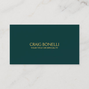 Plain Blue Green Yellow Professional Business Card