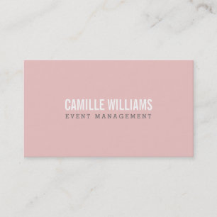 PLAIN BOLD MINIMAL smart text baby pink + grey Business Card