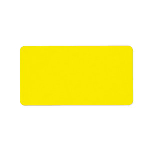 Plain bright yellow solid background blank FFEF00 Label