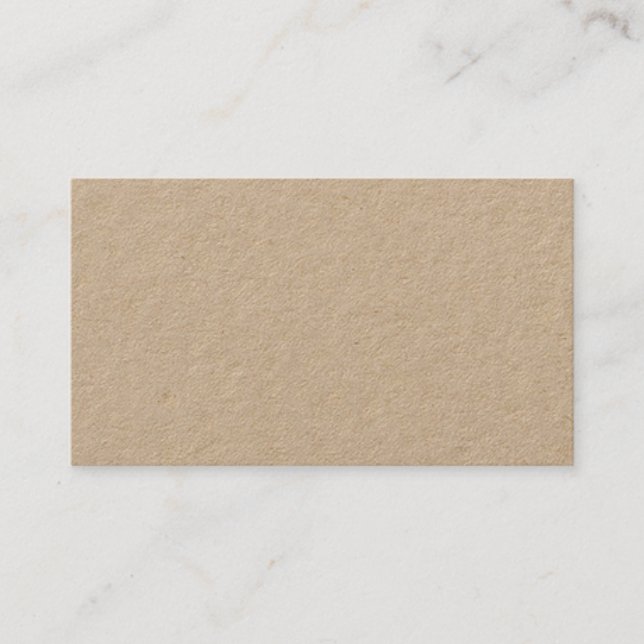 Plain Brown 3.5" x 2" Rectangle Kraft Paper Business Card (Front)