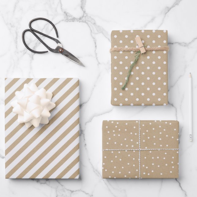 Plain Brown Paper With Christmas Designs (Front)