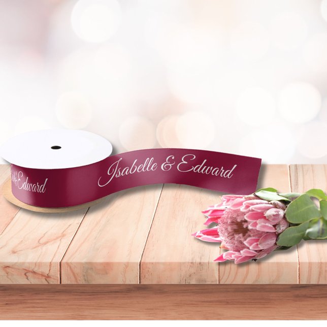 Plain Burgundy Wedding Flowers & Car Satin Ribbon (Creator Uploaded)