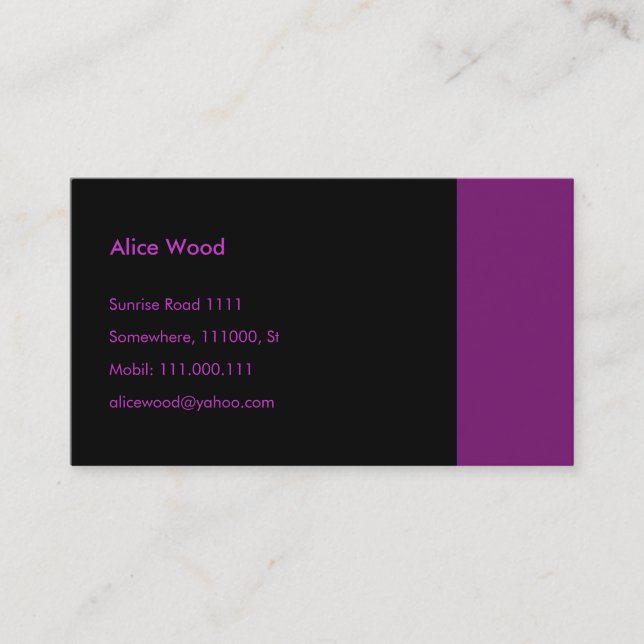 Plain Business Card (Front)