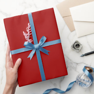 Plain Candy Apple Red Colour Shade Tone Wrapping Paper