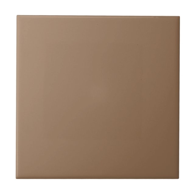 Plain Chestnut Brown Solid Color Tile (Front)