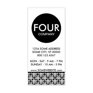 plain cinter business card rubber stamp
