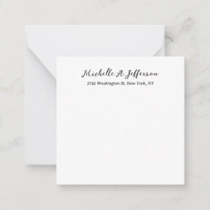 Plain Classical Handwriting Creative Trendy White Card
