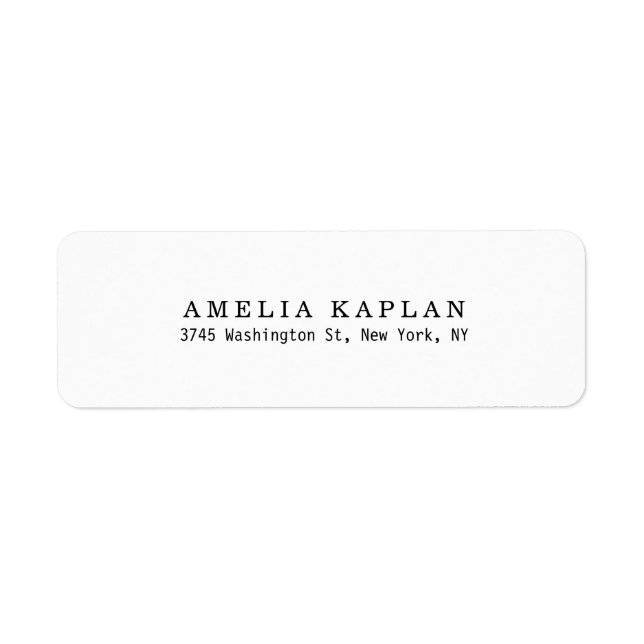 Plain Classical White Minimalist Professional (Front)