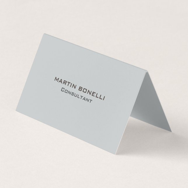 Plain Clean Simple Grey Standard Business Card (Front)