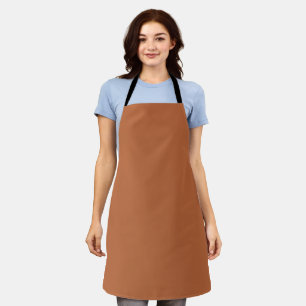 Plain color pastel burnt orange apron