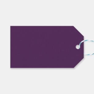 Plain color solid midnight dark purple gift tags