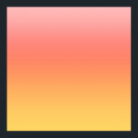 Plain colors - Yellow to Misty Pink ombre Poster<br><div class="desc">Colorful yellow, orange, red and pink gradient, </div>