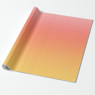 Plain colors - Yellow to Misty Pink ombre Wrapping Paper