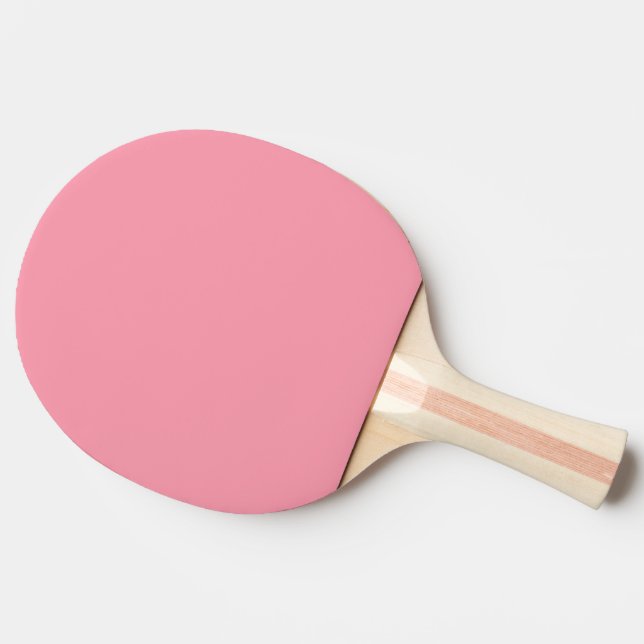Plain colour flamingo soft pink ping pong paddle (Side)