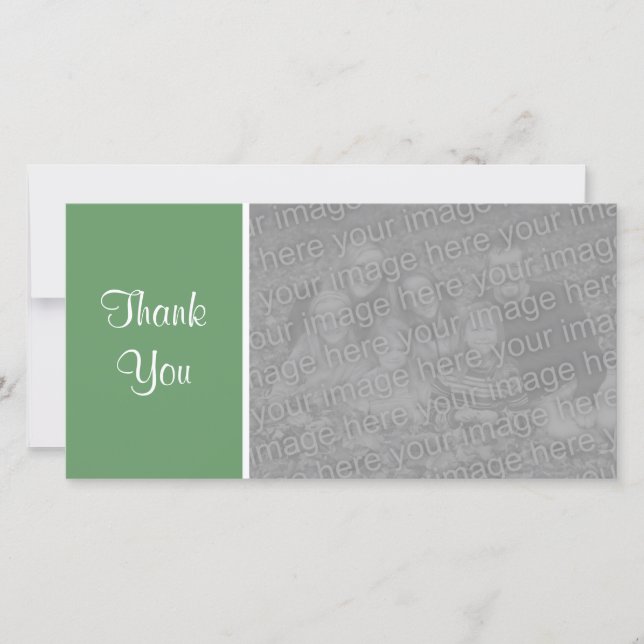 Plain Colour II - Thank You - Army Green (Front)