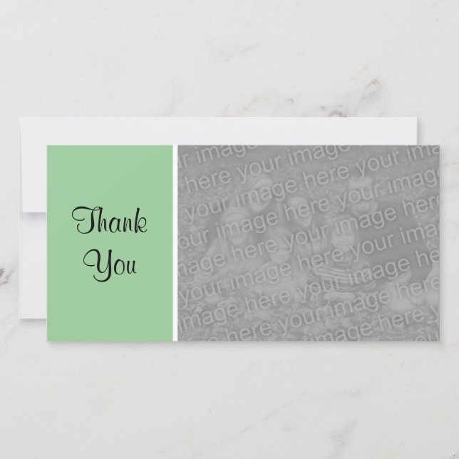 Plain Colour II - Thank You - Faded Green (Front)