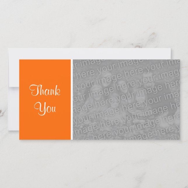 Plain Colour II - Thank You - Orange (Front)