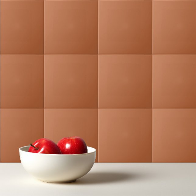 Plain colour pastel burnt orange tile (Creator Uploaded)