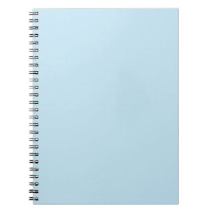 Plain colour solid cloudy light blue notebook