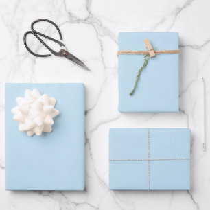 Plain colour solid cloudy light blue wrapping paper sheet