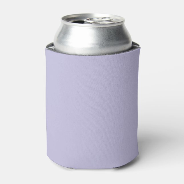 Plain colour solid heather pastel purple can cooler (Can Front)