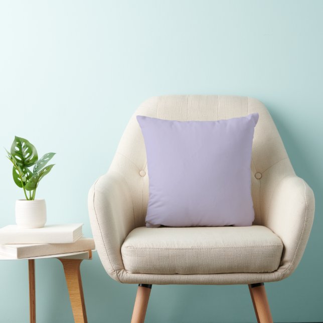 Plain colour solid heather pastel purple cushion (Chair)