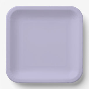 Plain colour solid heather pastel purple paper plate