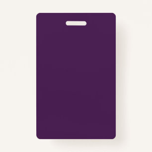 Plain colour solid midnight dark purple ID badge