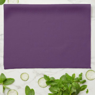 Plain colour solid midnight dark purple tea towel