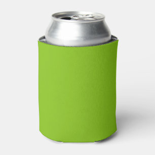 Plain colour solid parrot bright lime green can cooler