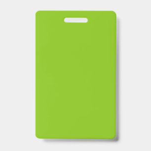 Plain colour solid parrot bright lime green ID badge