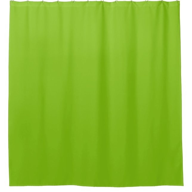Plain colour solid parrot bright lime green shower curtain (Front)