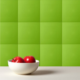 Plain colour solid parrot bright lime green tile
