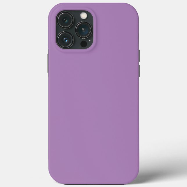 Plain colour solid pastel purple African violet Case-Mate iPhone Case (Back)