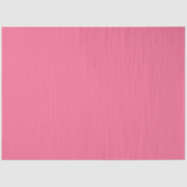 Plain colour solid rosy watermelon pink tissue paper (Front)