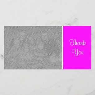 Plain Colour - Thank You - Magenta Card