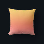 Plain colours - Yellow to Misty Pink ombre Cushion<br><div class="desc">Colourful yellow, orange, red and pink gradient background.</div>