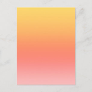 Plain colours - Yellow to Misty Pink ombre Postcard
