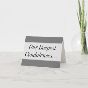Plain Condolences Card